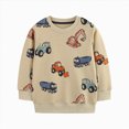 thumbnail image 1 of 1-2 Years Toddler Boys Crewneck Sweatshirt Long Sleeved Top Cute Car Print Outfits Fall Winter Clothes for 12 Months 2t 3t 4t 5t 6t 7t Children, 1 of 6