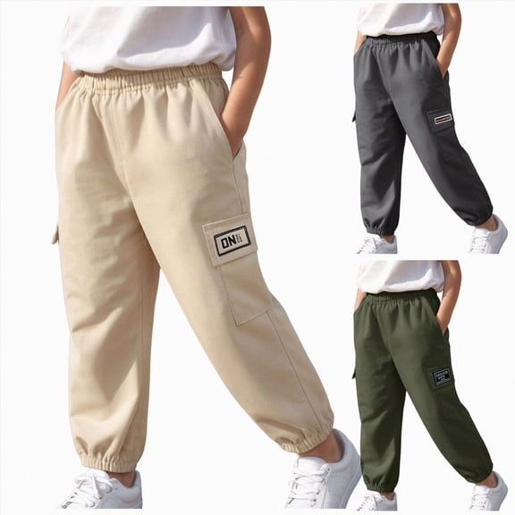 1-2 Years Toddler Boys Joggers Sports Pants - Cargo Pants Boys Long Pants Sweatpants Fall Winter Pants School Kids Twill Joggers 1T 2T 3T 4T 5T 6T 7T 8T 12T Green Pants