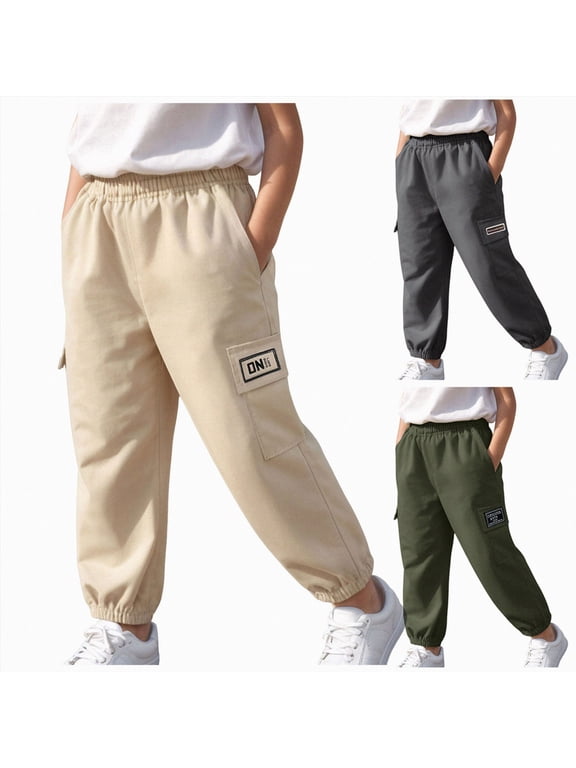 1-2 Years Toddler Boys Joggers Sports Pants - Cargo Pants Boys Long Pants Sweatpants Fall Winter Pants School Kids Twill Joggers 1T 2T 3T 4T 5T 6T 7T 8T 12T Green Pants