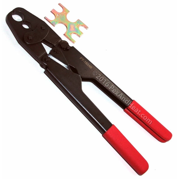 1/2" and 3/4" Pex Combo Crimping Tool for Copper Rings With GoNoGo Tool