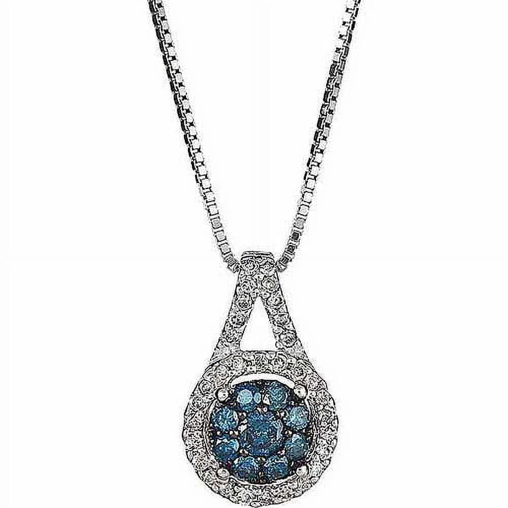 1/2-carat T.w. Round White And Blue Diam