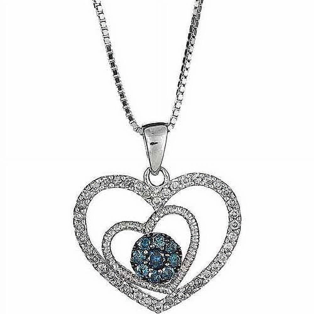 1/2-carat T.w. Round White And Blue Diam