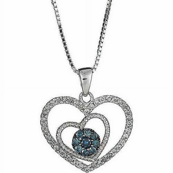 1/2-carat T.w. Round White And Blue Diam