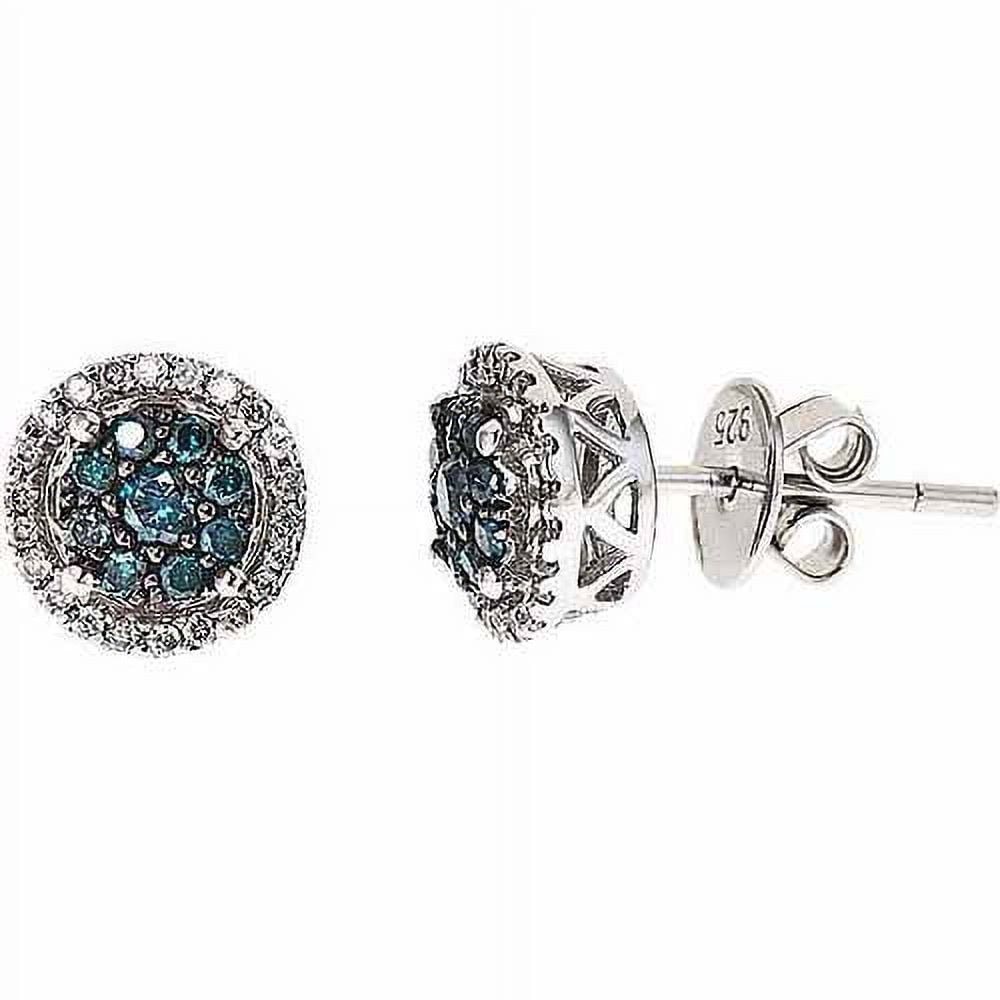 1/2-carat T.w. Round White And Blue Diam