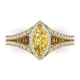 thumbnail image 1 of Halo Engagement Ring for Women - 1.2ct Natural Citrine in 14K Yellow Gold Promise Ring, 1 of 6