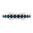 thumbnail image 1 of 1.2 ct Brilliant Round Cut Natural London Blue Topaz 18K White Gold Eternity Band SZ 8, 1 of 6