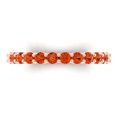 thumbnail image 1 of 1.2 ctw Wedding Band for Women - 18K Rose Gold Simulated Red Diamond Stackable Eternity Ring, 1 of 6