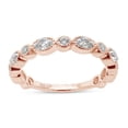 thumbnail image 1 of 1/2 ct. t.w Round Cut Lab Created Moissanite Diamond Milgrain Half Eternity Stackable Band Ring For Women In 14K Rose Gold Over Sterling Silver (G-H Color, VVS1 Clarity, 0.50 Cttw)-6, 1 of 8