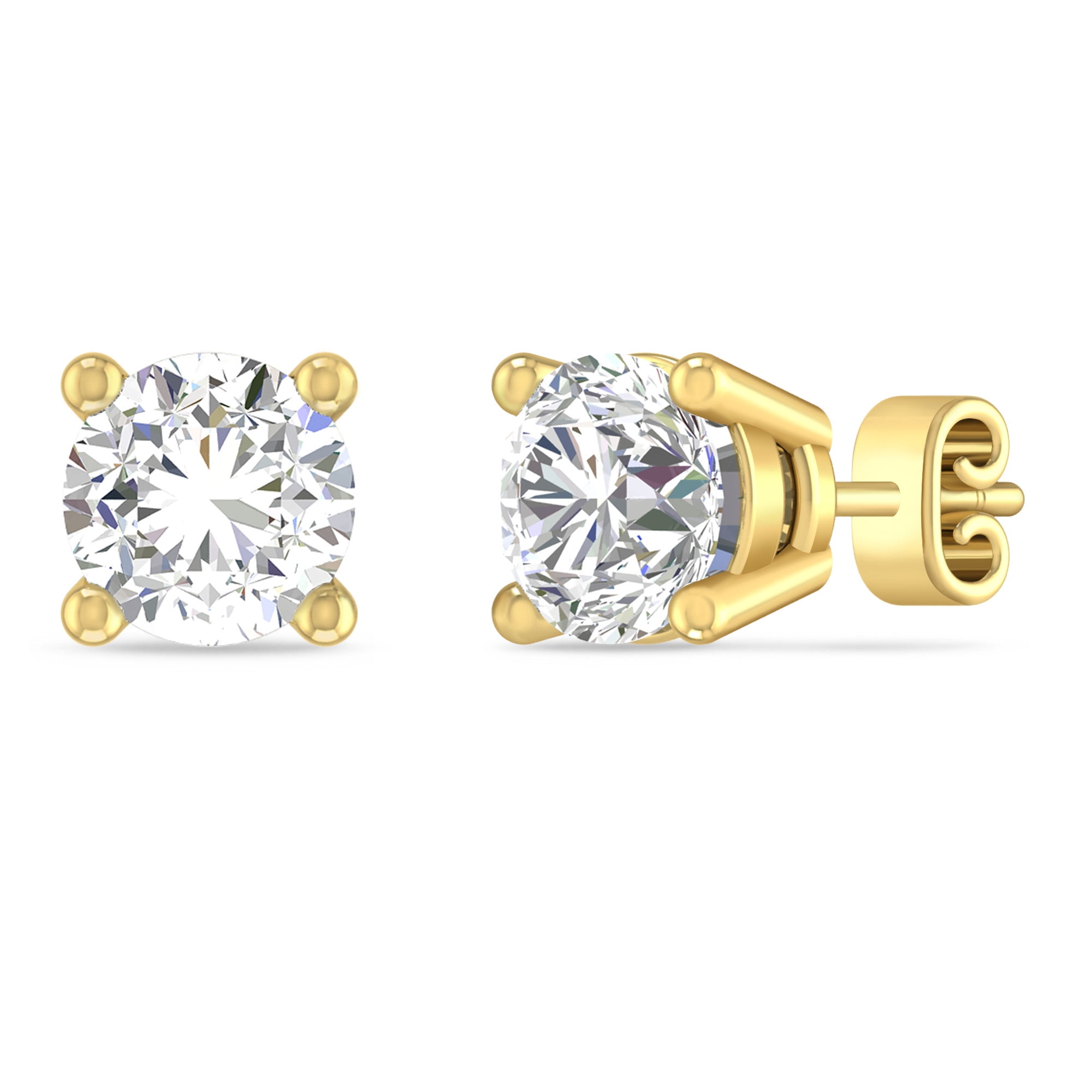 1 2 ctw 4 Prong Round Lab Grown Diamond Solitaire Stud Earrings in 14kt Yellow Gold G Color SI Clarity ee7a2c1e e805 4754 96bd 7cc7d80108fe.8970ff5b2fe0d0a59d9ab5c87a2cc452