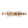 thumbnail image 1 of 1.2 ctw Wedding Band for Women - 14K Rose Gold Simulated Champagne Diamond Stackable Eternity Ring, 1 of 6