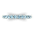 thumbnail image 1 of 1.2 ctw Wedding Band for Women - 14K White Gold Simulated Blue Sapphire Stackable Eternity Ring, 1 of 6