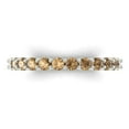 thumbnail image 1 of 1.2 ctw Wedding Band for Women - 14K White Gold Simulated Champagne Diamond Stackable Eternity Ring, 1 of 6