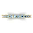 thumbnail image 1 of 1.2 ctw Wedding Band for Women - 14K Yellow Gold Natural Sky Blue Topaz Stackable Eternity Ring, 1 of 6