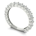 thumbnail image 1 of Clara Pucci 18K White Solid Gold Custom Laser Engraved Women's Solid Gold Ring Eternity Statement Band With Round Cut 1.2TCW, 1 of 7