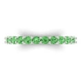 thumbnail image 1 of 1.2 ctw Wedding Band for Women - 18K White Gold Simulated Green Diamond Stackable Eternity Ring, 1 of 6
