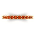 thumbnail image 1 of 1.2 ctw Wedding Band for Women - 18K Yellow Gold Simulated Red Diamond Stackable Eternity Ring, 1 of 6