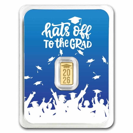 1/2 gram Gold Bar - 2026 Graduation (Cap Toss In TEP)