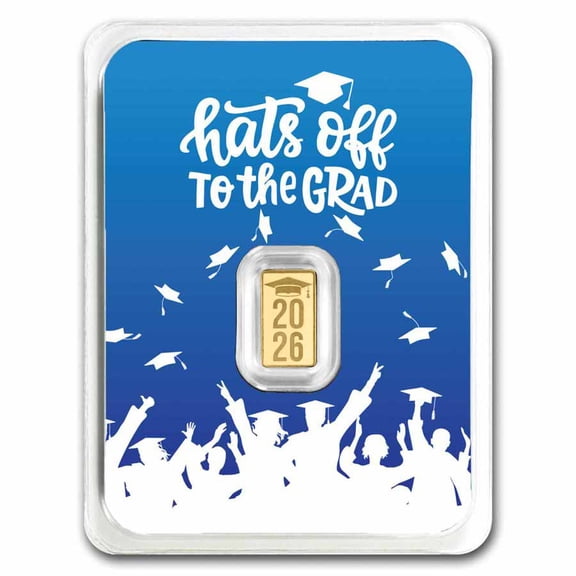 1/2 gram Gold Bar - 2026 Graduation (Cap Toss In TEP)