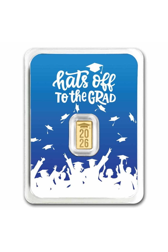 1/2 gram Gold Bar - 2026 Graduation (Cap Toss In TEP)
