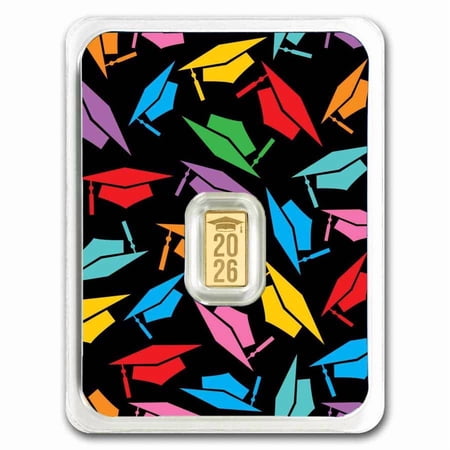 1/2 gram Gold Bar - 2026 Graduation (Colorful Caps In TEP)