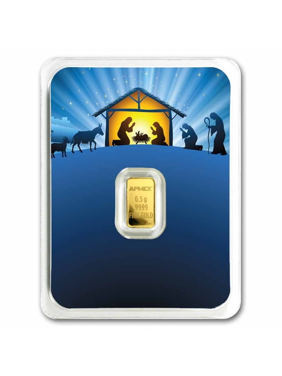 1/2 gram Gold Bar - APMEX (w/Nativity Card, In TEP)