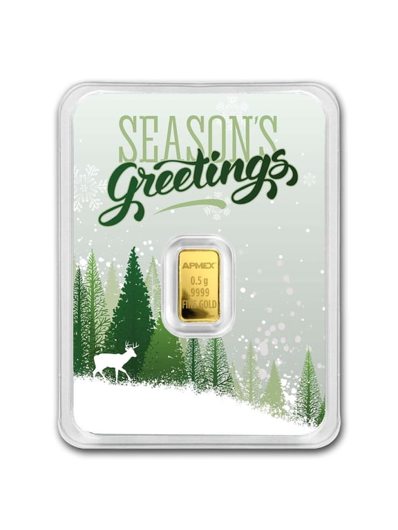 1/2 gram Gold Bar - APMEX (w/Season's Greetings Card, In TEP)