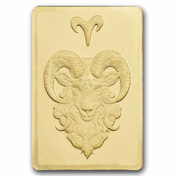 1/2 gram Gold Bar - PAMP Suisse Zodiacs: Aries