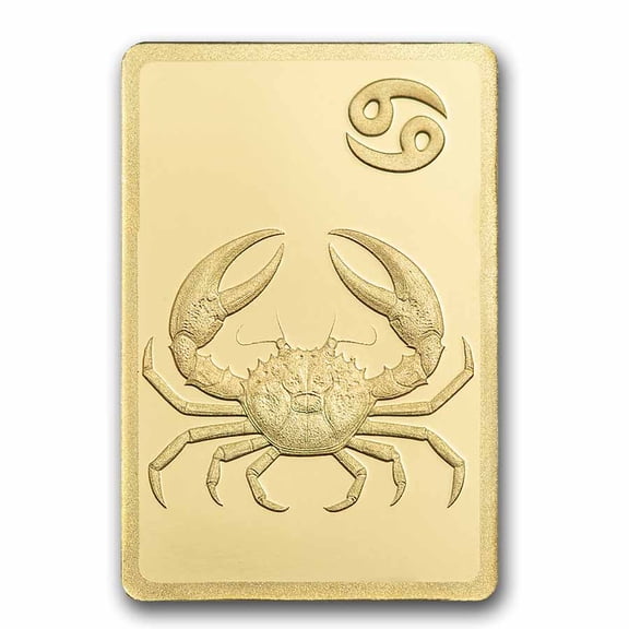 1/2 gram Gold Bar - PAMP Suisse Zodiacs: Cancer