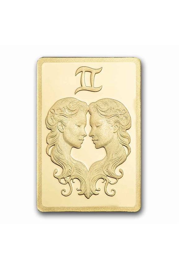 1/2 gram Gold Bar - PAMP Suisse Zodiacs: Gemini