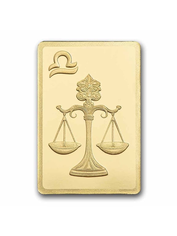 1/2 gram Gold Bar - PAMP Suisse Zodiacs: Libra