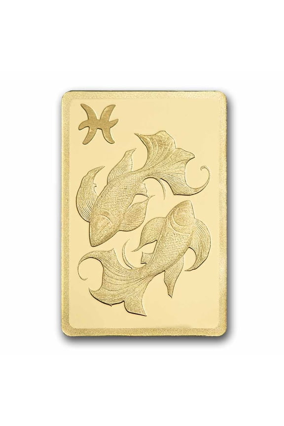 1/2 gram Gold Bar - PAMP Suisse Zodiacs: Pisces