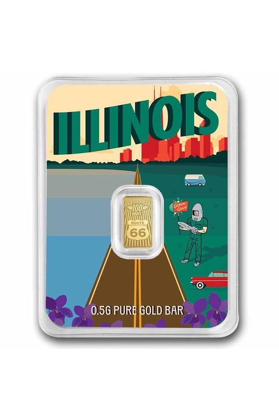 1/2 gram Gold Bar - Route 66 (Illinois TEP)