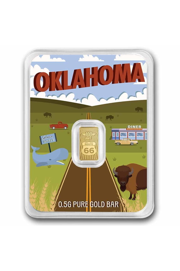 1/2 gram Gold Bar - Route 66 (Oklahoma TEP)