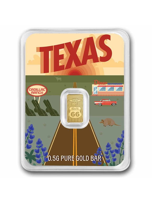 1/2 gram Gold Bar - Route 66 (Texas TEP)
