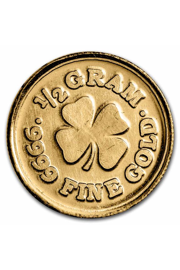 1/2 gram Gold Round: Four Leaf Clover - MPM