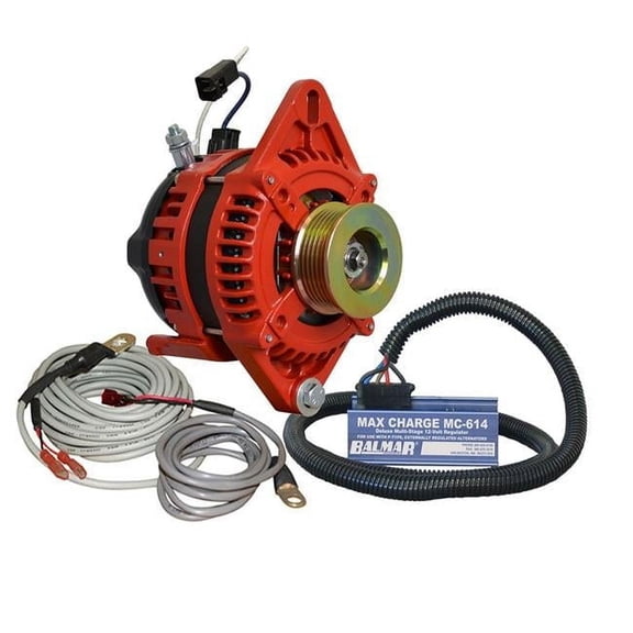 1-2 in. Alternator Single Foot K6 Serpentine Pulley Regulator & Temp Sensor - 170A Kit - 12V