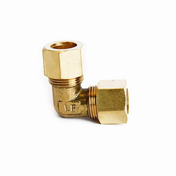 1/2 in. Compression X 1/2 in. D Compression Yellow Brass 90 Degree Elbow