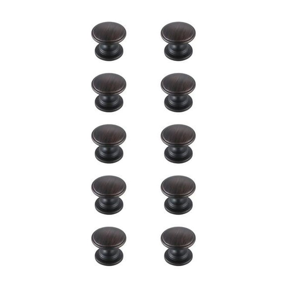 1.2 in. Kaid Oil-Rubbed Bronze Mushroom Knob, Set of 10