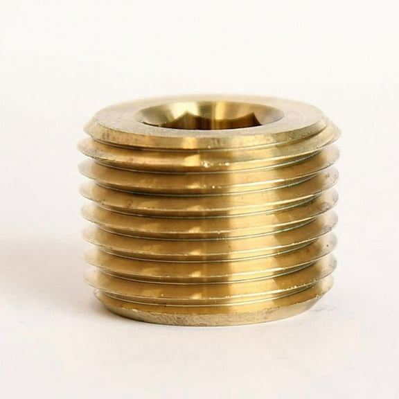 1/2 in. MPT Brass Counter Sunk Plug