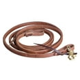 thumbnail image 1 of 1/2 in X 8 Ft Hilason Leather Flat Horse Roping Reins W/ Snap, 1 of 5