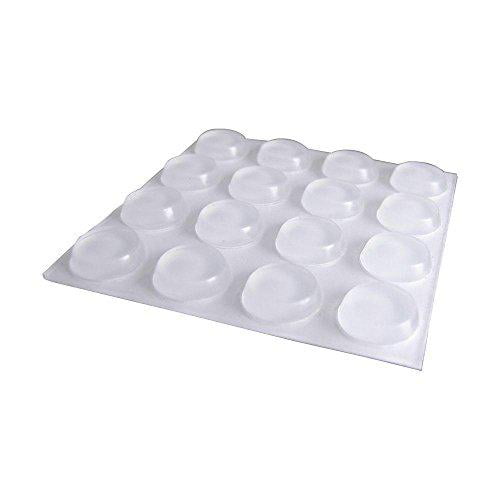 1/2 in. self-adhesive vinyl surface bumpers, 16-pack