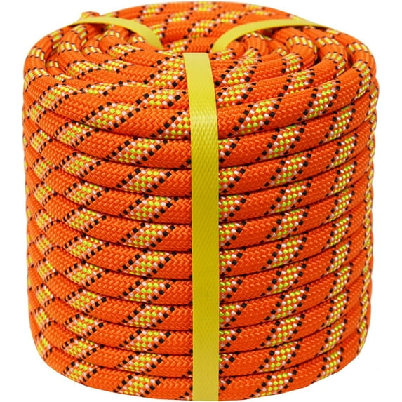 1/2 in x 100 ft Double Braid Polyester Arborist Rigging Rope, 48 ...