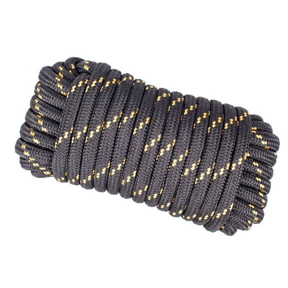 1/2 in. x 50 ft. Polypropylene Diamond Braid Rope Black Multicolor