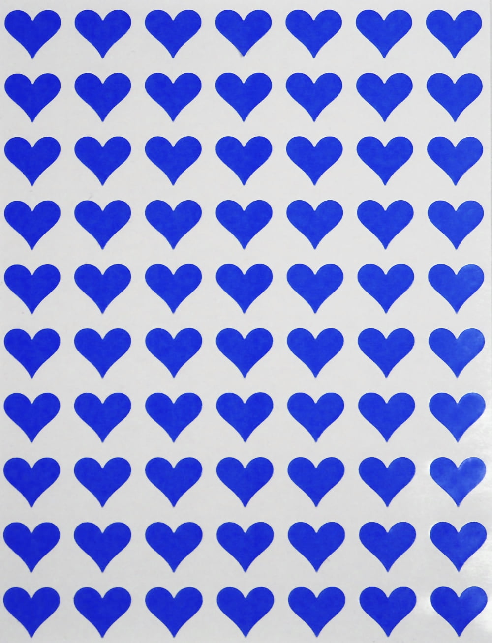 1/2 inch (0.50)  Heart Sticker Bulk Labels Sheets DIY Scrapbooking Stickers for Valentine's Day, Stationery, Arts & Crafts 13mm, 7560-Pack - (Blue) by Royal Green