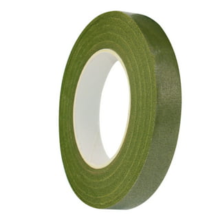 Floral Tape, W: 12 mm, Dark Green, 27 M, 1 Roll