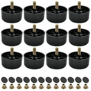 1.2 inch / 3cm Plastic Furniture Legs, Tchosuz Pack of 4 Mid Century Modern Plastic Light Tapered Wood Grain Replacement Feet with M8 Hanger Bolts & T-Nuts for Sofa Couch Bed Riser