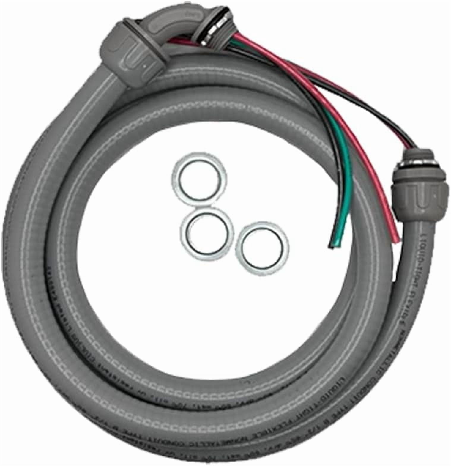 1/2 inch 4FT AC Whip Electrical Conduit Kit - 1/2" x 4ft Flexible Non ...