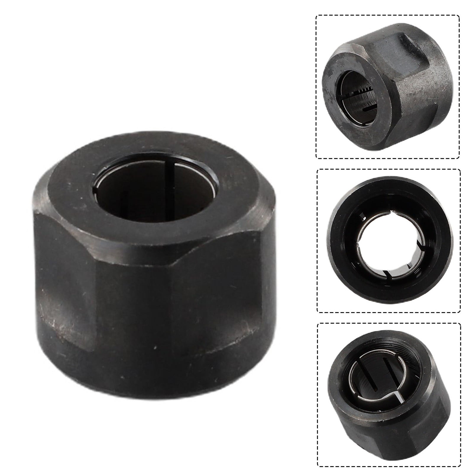 1/2 inch Black Collet Nut Plunge Router Parts 12.7mm Center Hole