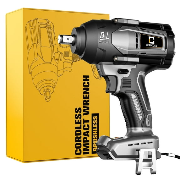 1/2 inch Cordless Impact Wrench for for Dewalt Battery with LED Light, 600FT-LBS (810N.m) Brushless Electric Impact Gun