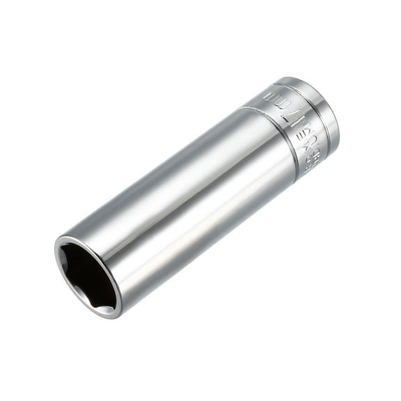1/2-inch Drive 17mm 6-Point Deep Socket, Cr-V Steel